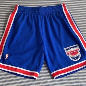 New Jersey Nets Mitchell & Ness Hardwood Classics Primary Logo Swingman Shorts